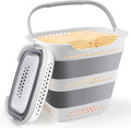 Collapsible Laundry Basket 42L Foldable Pop-Up Clothes Hamper for Dorm | Plastic Pop Up Laundry Hamper with Handle