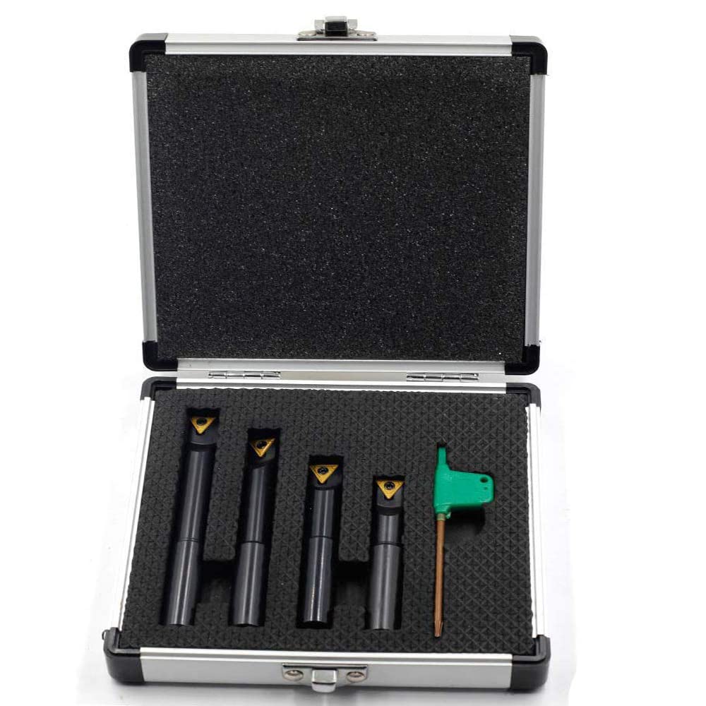OSCARBIDE 1/2" Round Shank Boring Bar Set 4-Piece w/TCMT Inserts