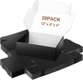 Large Shipping Boxes 20 Pack, 12x9x4 Inch Mailer Boxes, Black