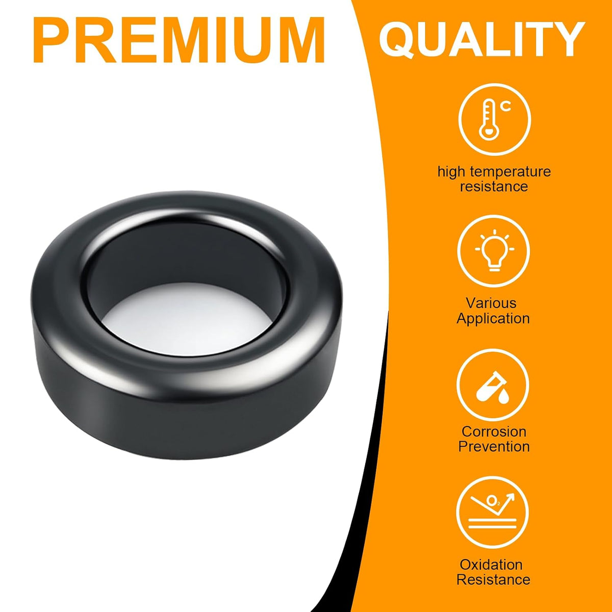 1.65 x 0.94 x 0.63 inch Ferrite Toroidal Cores (Pack of 8)