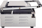 Commercial Electric Panini Sandwich Grill with Smooth Plates