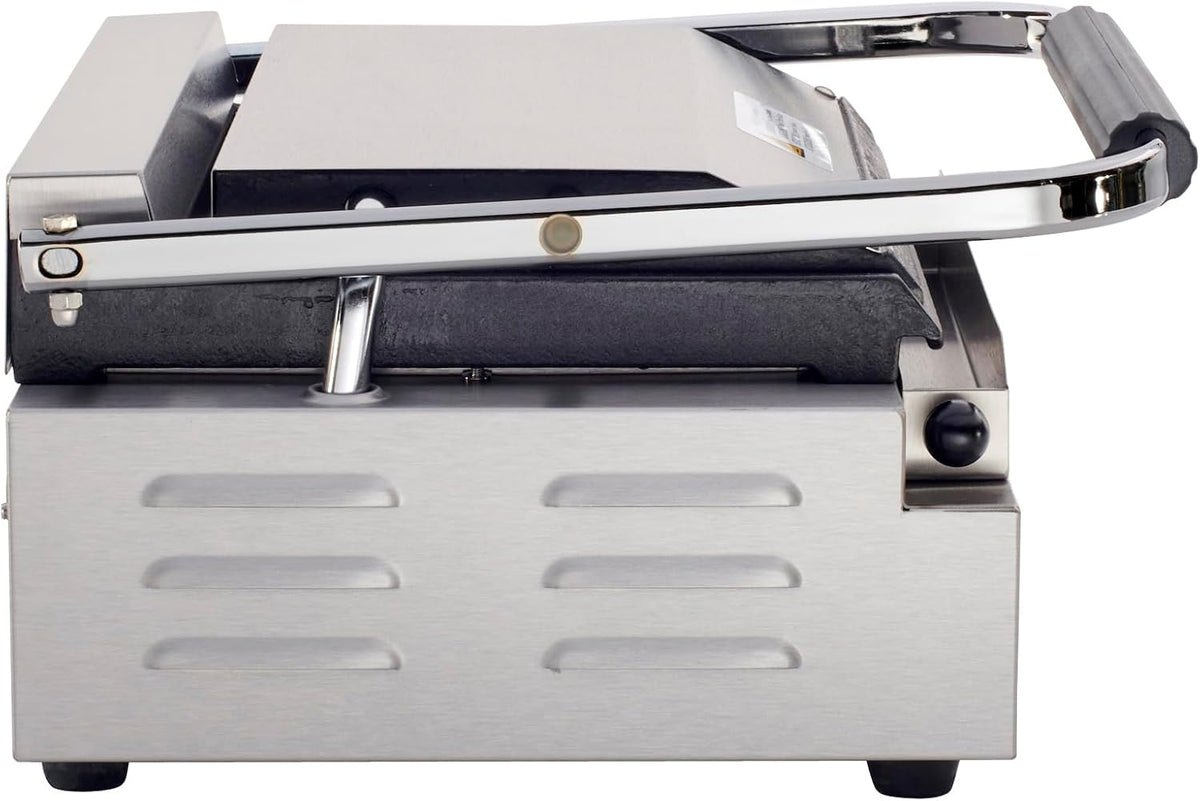 Commercial Electric Panini Sandwich Grill with Smooth Plates