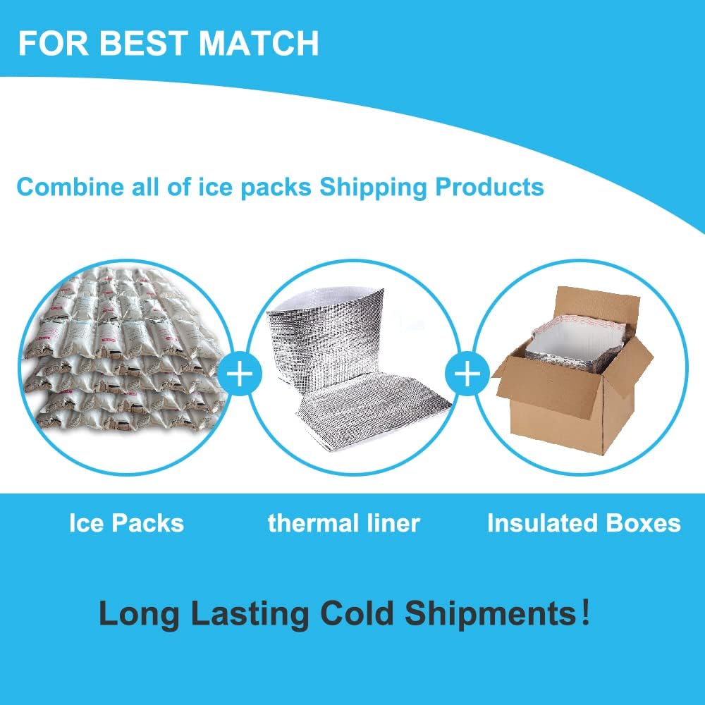 Dry Ice Packs for Shipping, 24 Sheets