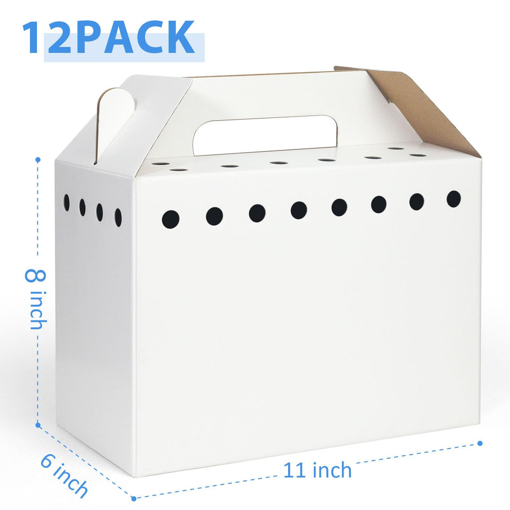 Disposable Cardboard Pet Carrier for Small Animals-12 Pack