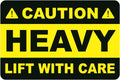 2x3 inch 200pcs Yellow Caution Heavy Lift with Care Shipping Sticker