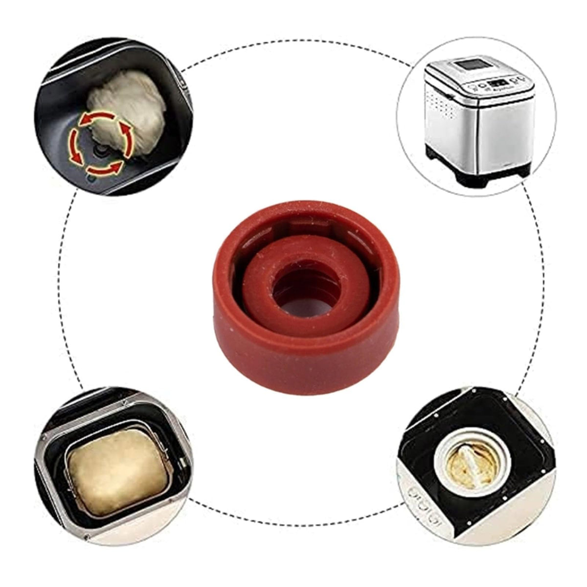 2PCS Bread Machine Seal Rings Bread Maker Accessories Suitable for Maintaining Baking Conditions