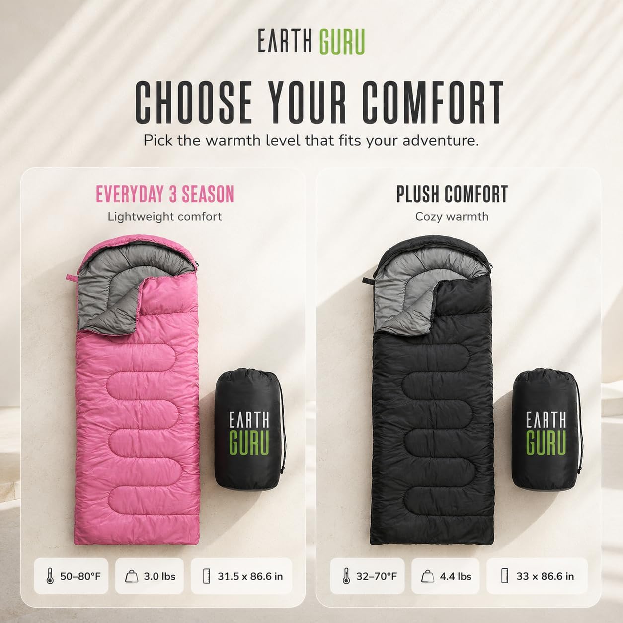 Sleeping Bags for Adults Cold Weather & Warm - Backpacking Camping Sleeping Bag for Kids 10-12, Girls, Boys