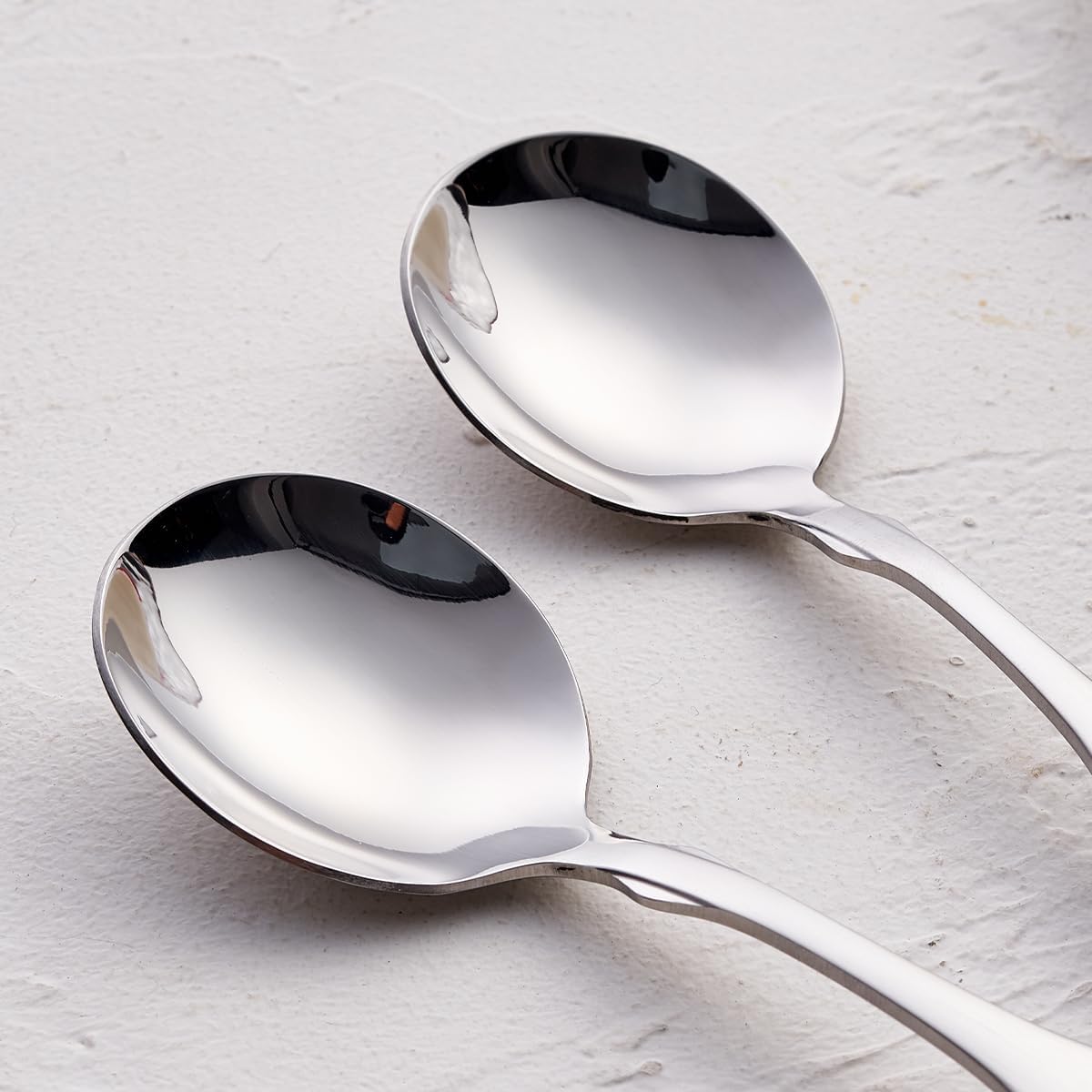 Stainless Steel Round Soup Spoon Set of 6
