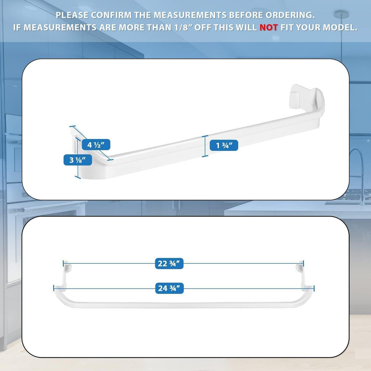 Lifetime Appliance UPGRADED 240534901 Door Shelf Rack Bar Compatible with Frigidaire or Kenmore Refrigerator