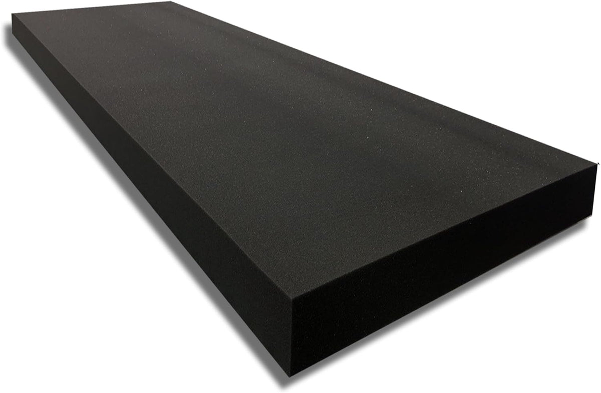 1" Thick x 24" Wide x 96" Long Charcoal High Density Foam, Ideal for Foam Padding, Seat Replacement, Chair Cushion
