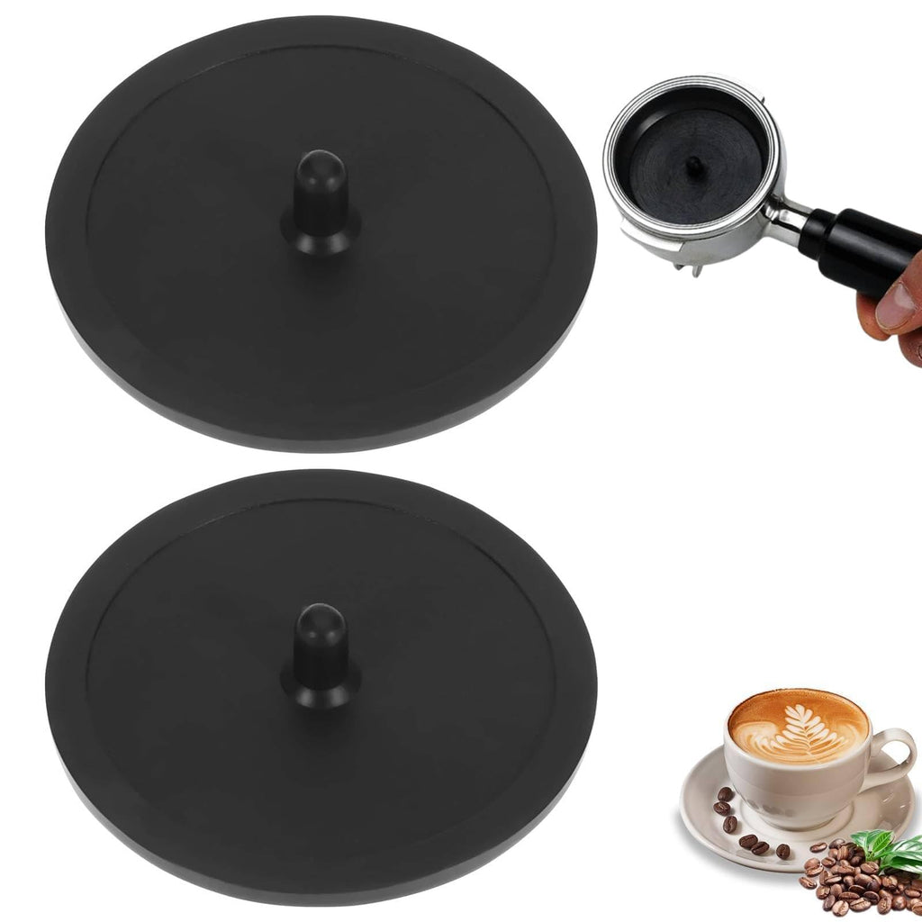 2 Pack 50mm Cleaning Disc Backflush Disc, Espresso Backflush Cleaning Disc Rubber Espresso Machine Blind Filter Backflush Cleaning Pad Disk Backflush Disk Backflush Disc for Espresso Makers, Black