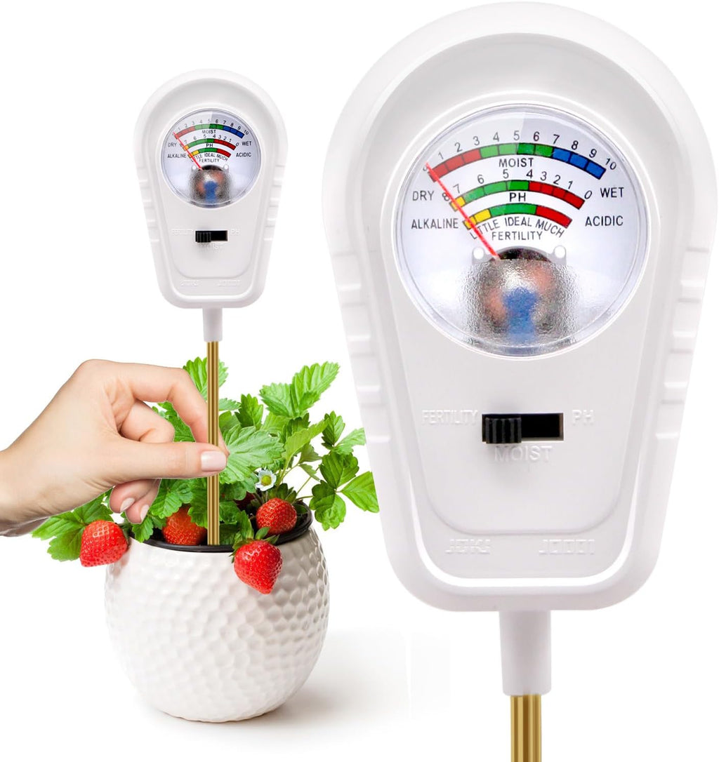 Soil Test Kit 3-in-1, Soil Moisture Meter, Soil PH Meter, Fertility Soil Tester, Soil Tester for Garden, Lawn, Farm