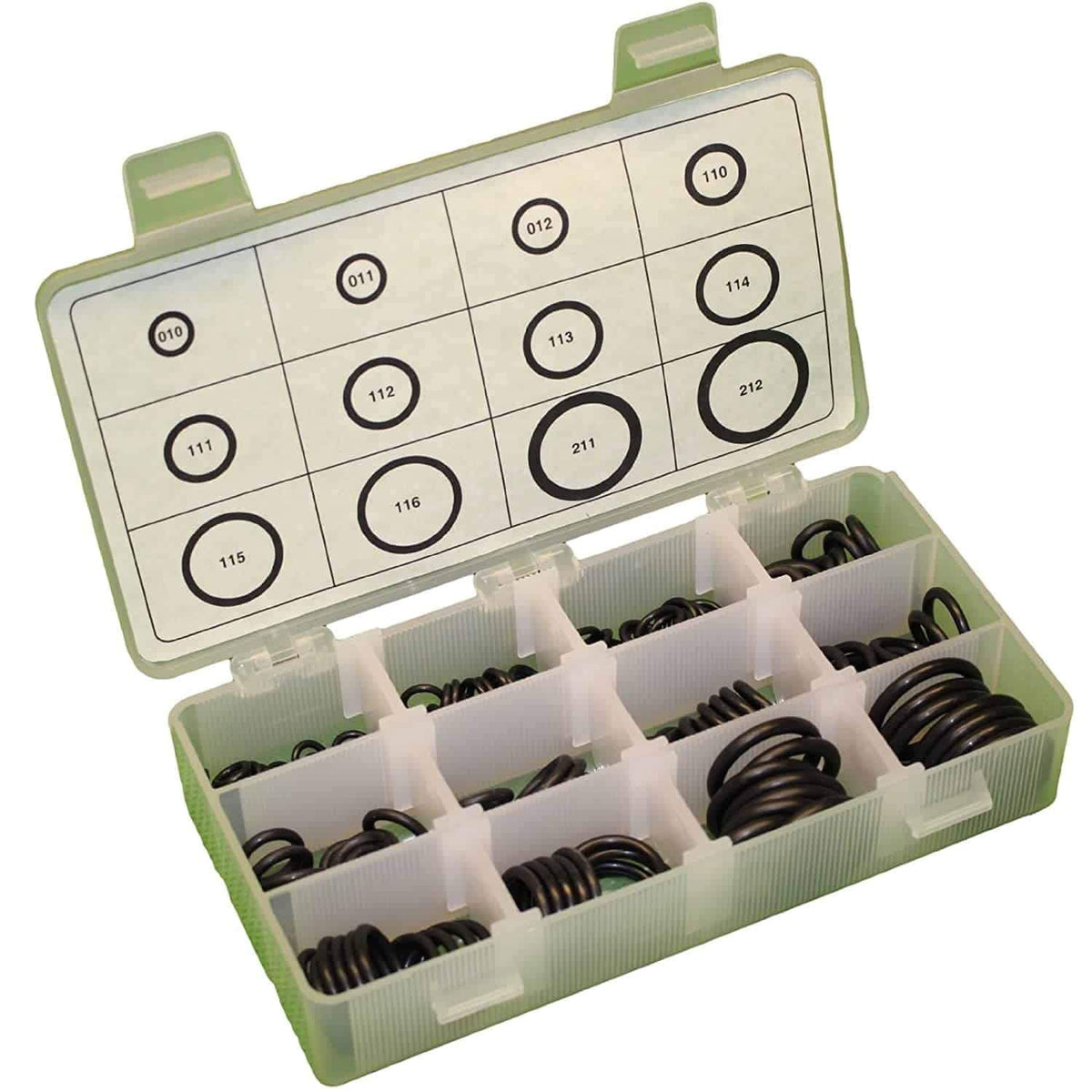 Mr O-Ring AS568 Nitrile O-Ring Kit, 90 Durometer, Black, 12 Sizes 200 Pieces