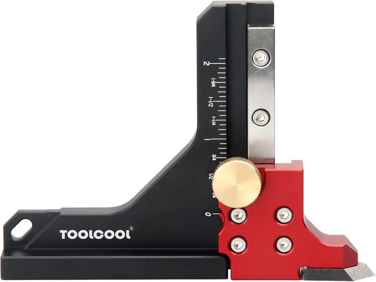TOOLCOOL Table Saw Height Gauge Router Depth Gauge Tool Setting Gauge with Scriber Marking Tool Function (Imperial)