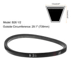 uxcell B26 1/2 Rubber V Belt, B Section V-Belt 29.1" Outside Circumference x 0.67" Width x 0.43" Thick, Industrial Power Transmission Belt, Black