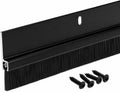 Door Sweeps – Aluminum & Brush | Brush Sweeps for Gaps Up to 1” | Black Holder | 3 Feet | Fill Gaps & Keep Unwanted