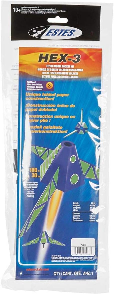 7263 Flying Model Rocket Kit Hex-3