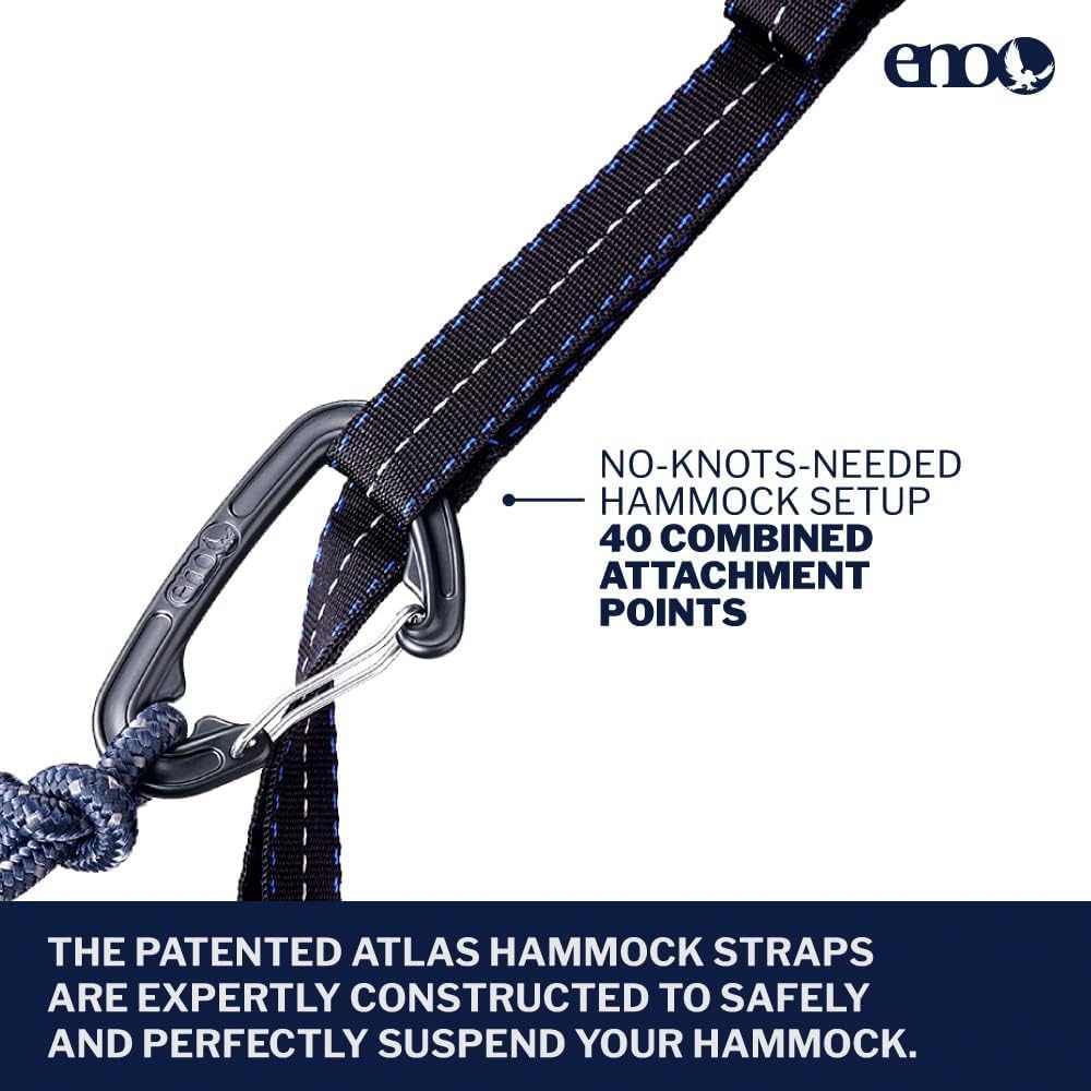 Atlas XL Suspension System - Tree Strap for Hammock - Accessories for Camping, Hiking, and Backpacking - Black/Royal