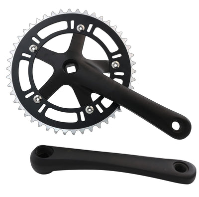 Urban Folding Bicycle Crank Set Single Tooth Disc 46T 130BCD 170mm Crankset is Suitable for Most Single Speed Bicycles