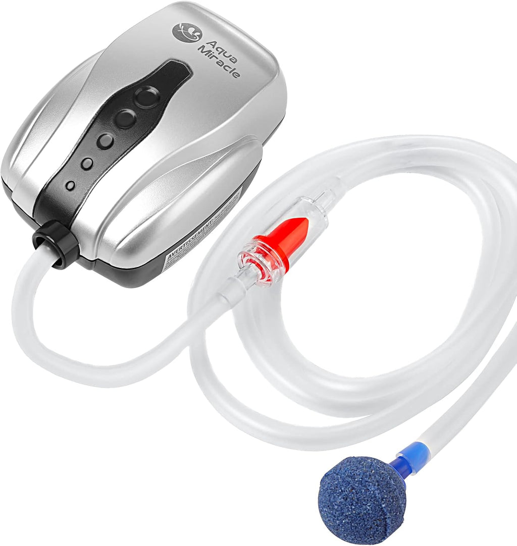 Aquarium Air Pump Fish Tank Bubbler Aerator, All-in-One Fish Tank Air Pump Kit, Quiet Aquarium Bubbler