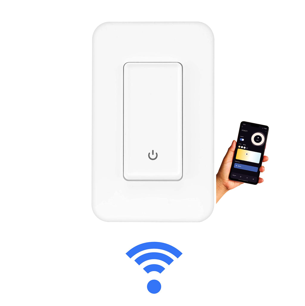Smart Light Switch, Wireless 3 Way Light Switch, No Neutral Required, Alexa