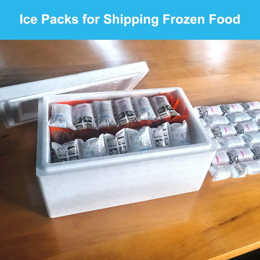 Dry Ice Packs for Shipping Long Lasting, 12 Sheets