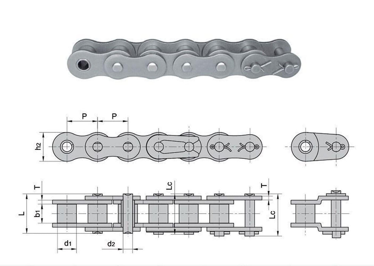 Jeremywell 140 Standard Roller Chain Connecting Link (4PCS)