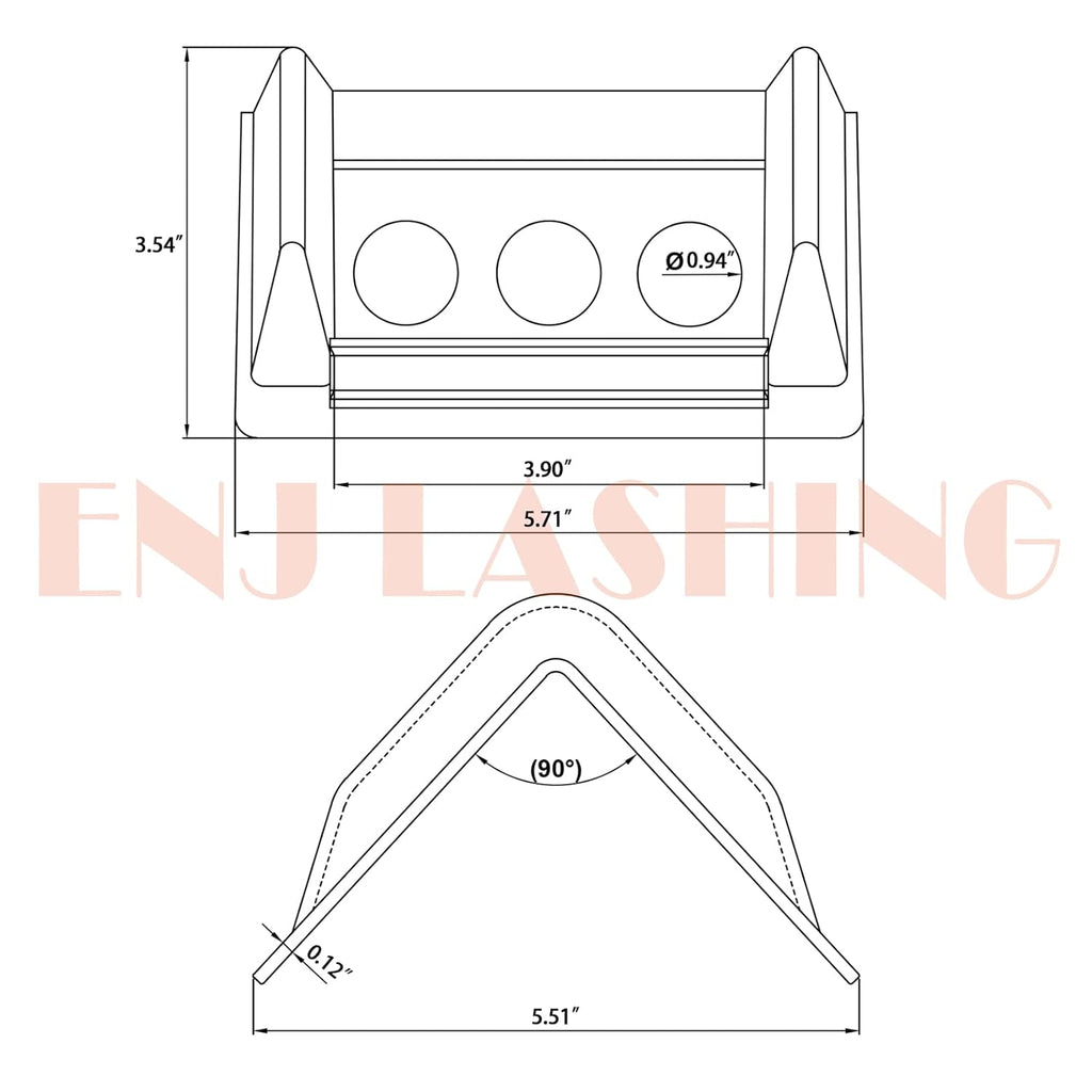 ENJ 20 Pack Flatbed Edge Protector, Edge Corner Tie Down Protector for Up to 4 Inch Straps, Protects Cargo Edges