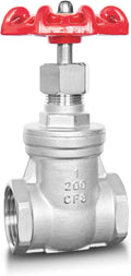 1" NPT Gate Valve, Heavy Duty, Stainless Steel, Female Thread, DN25