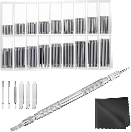 Watch Link Remover Kit with Spring Bar Tool Watch Band Tool and 360 Pcs Watch Strap Link Pins for Watch Repair and