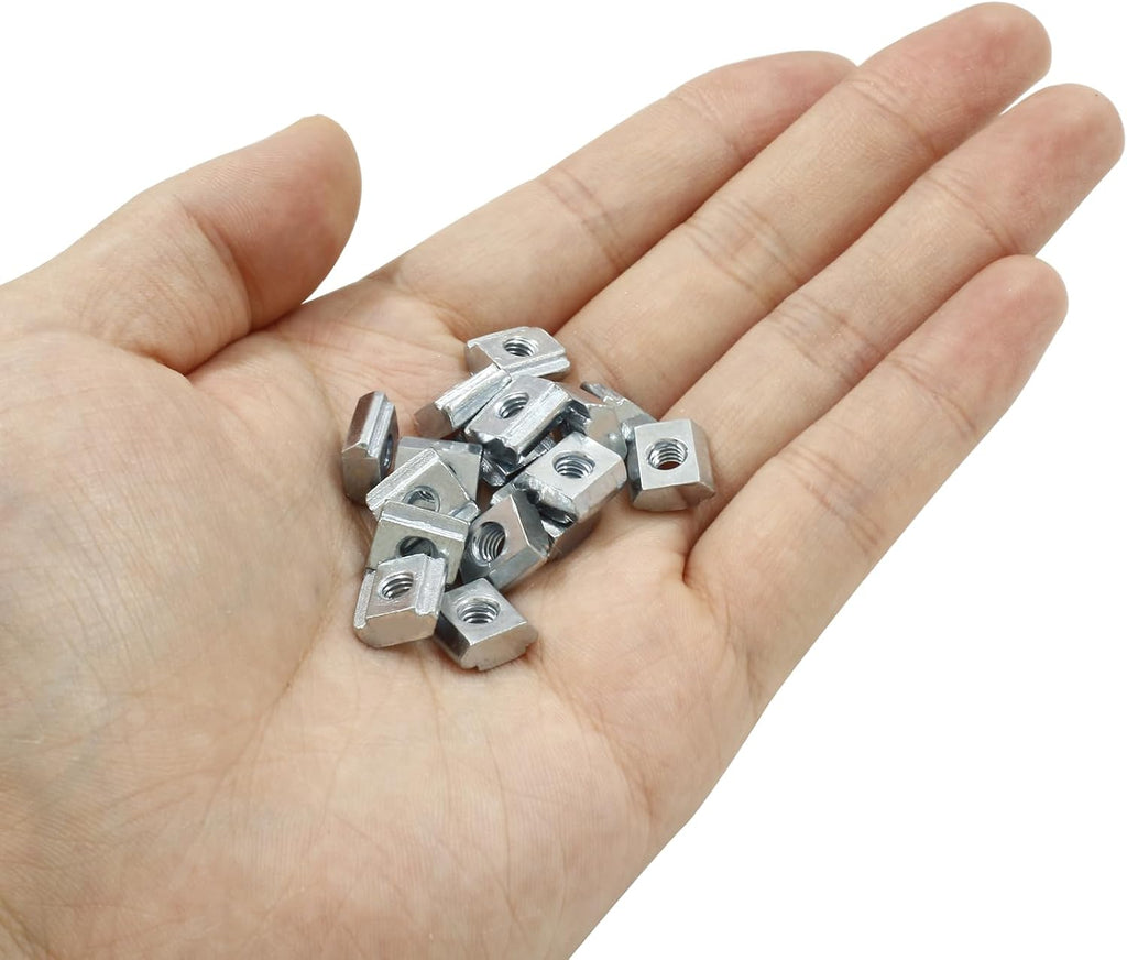50Pcs 2020 Series Sliding T Nuts, M4, Carbon Steel
