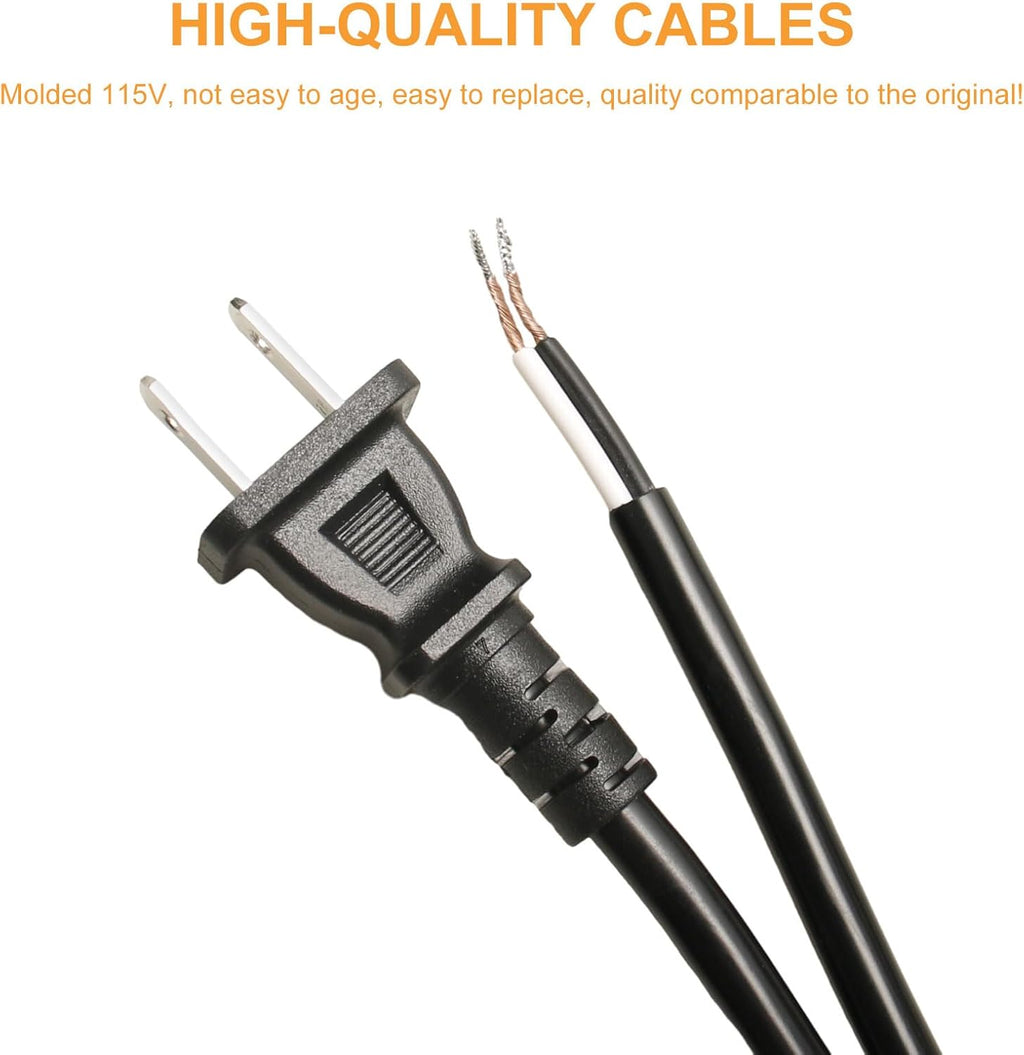 8FT 16/2 Power Cord Replacement for Drills, Sanders, Chop Saws, Grinders, Vacuums, Miter Saws, Appliances, Motors etc