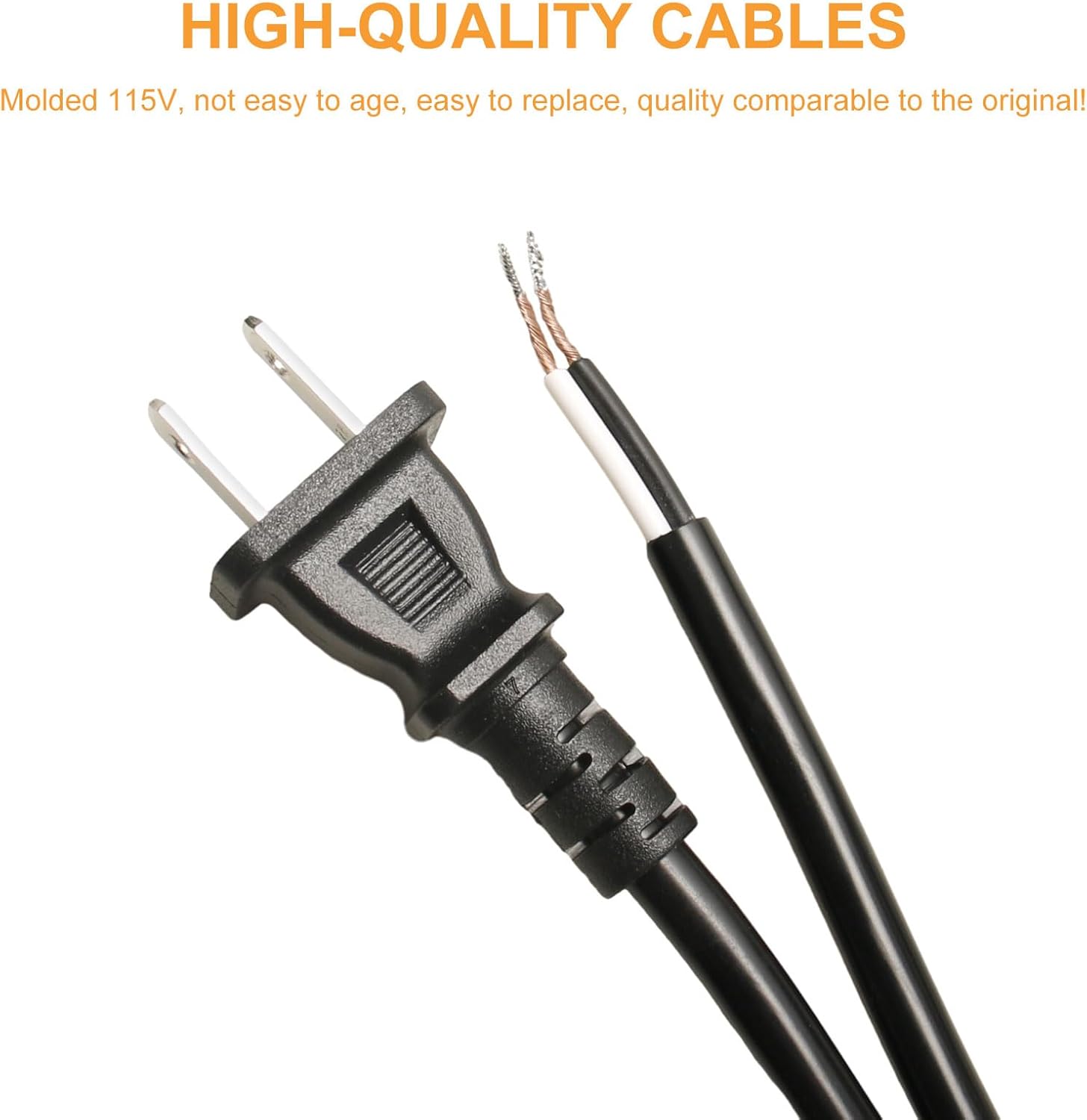 8FT 16/2 Power Cord Replacement for Drills, Sanders, Chop Saws, Grinders, Vacuums, Miter Saws, Appliances, Motors etc
