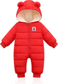 Baby Clothes Cute Infant Toddler Snowsuit Warm Newborn Boy Girl Winter Coats Hooded Zip Jumpsuit