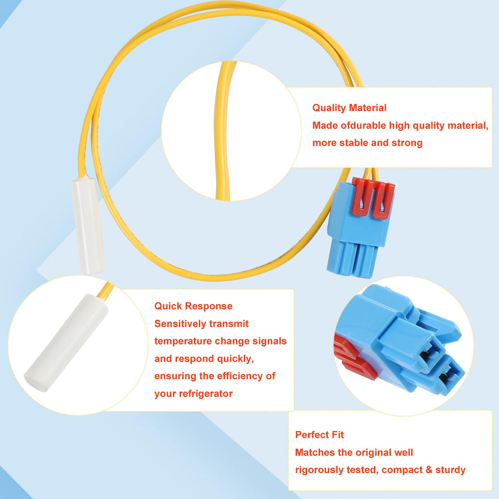 DA32-00011C Refrigerator Temperature Sensor Replacement for Samsung Fridge, Replaces AP4140984 PS4138596 2030286 RF267ABRS RF267ABWP RF268ABRS RF260BEAESR RF28HMEDBSR RS261MDRS RS261MDWP (1)