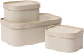 Decorative Storage Boxes with Lids Faux Leather, 3 Pack