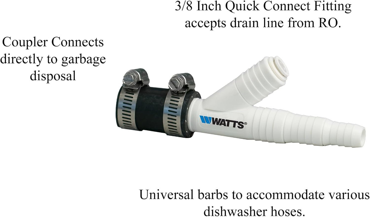 Watts Premier Universal Drain Line to Garbage Disposal Adapter RO Kit