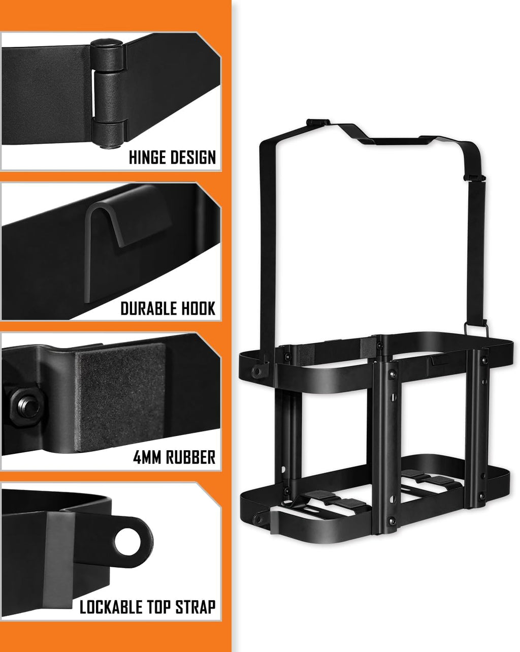 Jerry Can Holder Mount | 5 Gallon / 20 Liter Steel Jerry Can Bracket Mounts