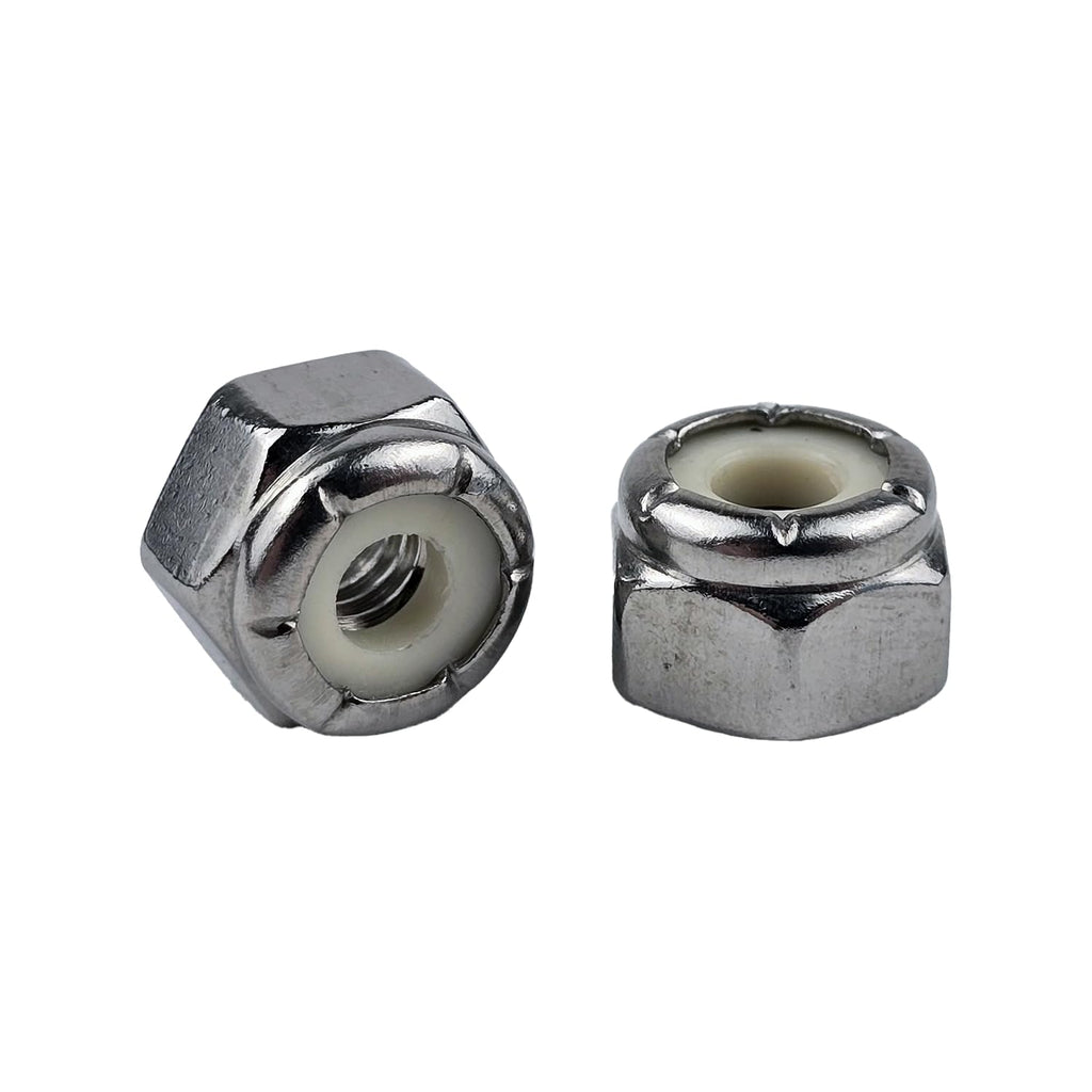 #12-24 Nylon Insert Locknuts 304 Stainless Steel - Pack of 25