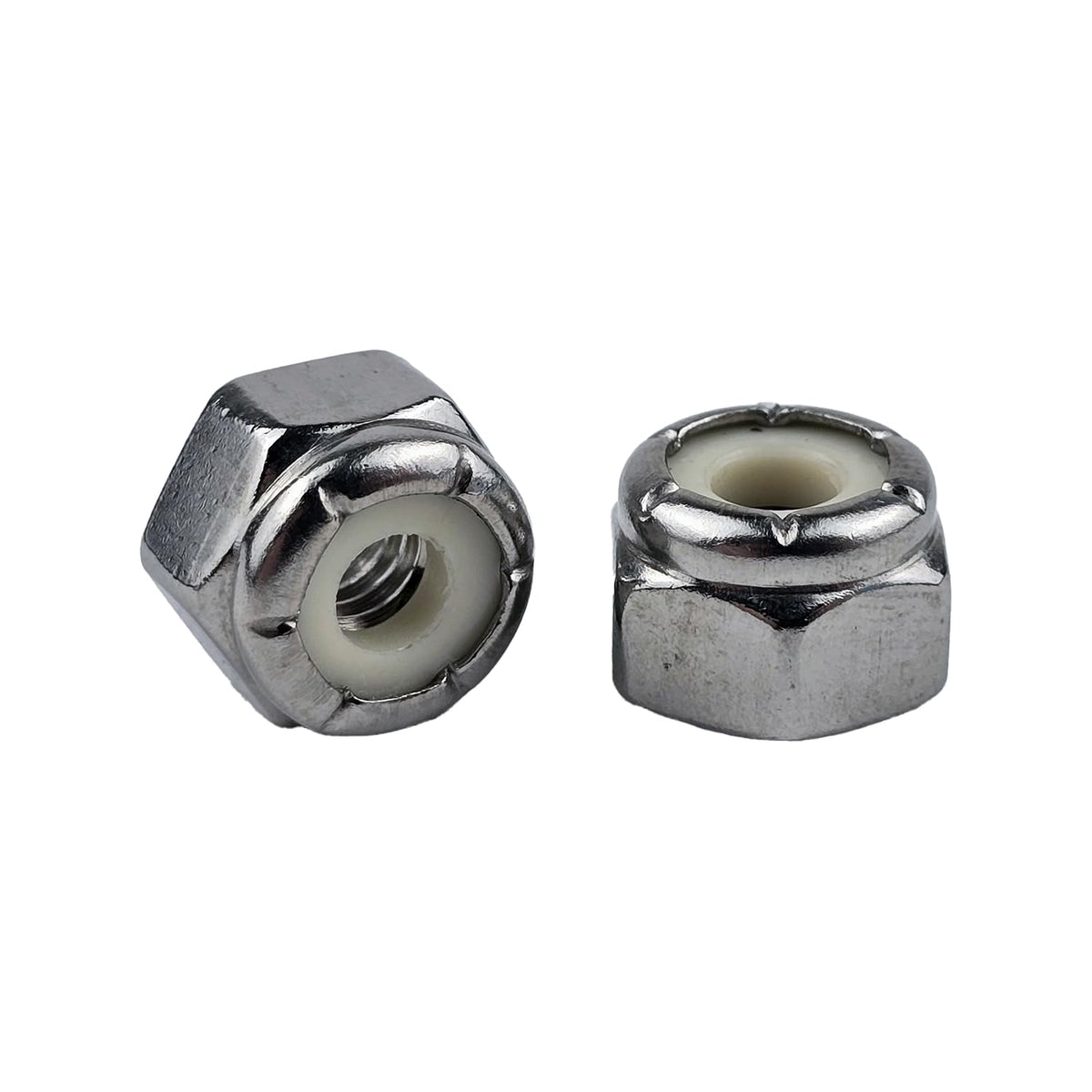 #12-24 Nylon Insert Locknuts 304 Stainless Steel - Pack of 25