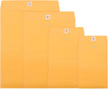 50 Pcs Manilla Envelopes 4 Sizes Kraft Clasp Envelopes, Yellow