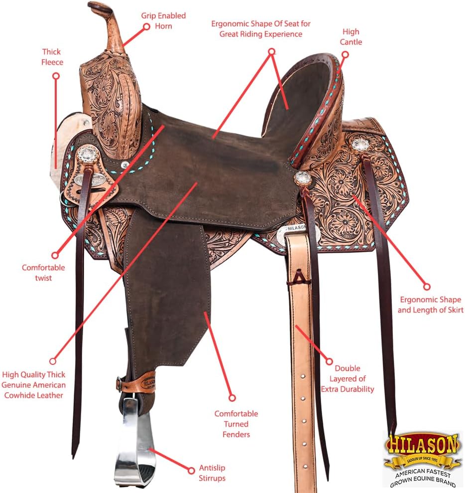 Flex Tree Western Saddle Brown Barrel Trail Horse
