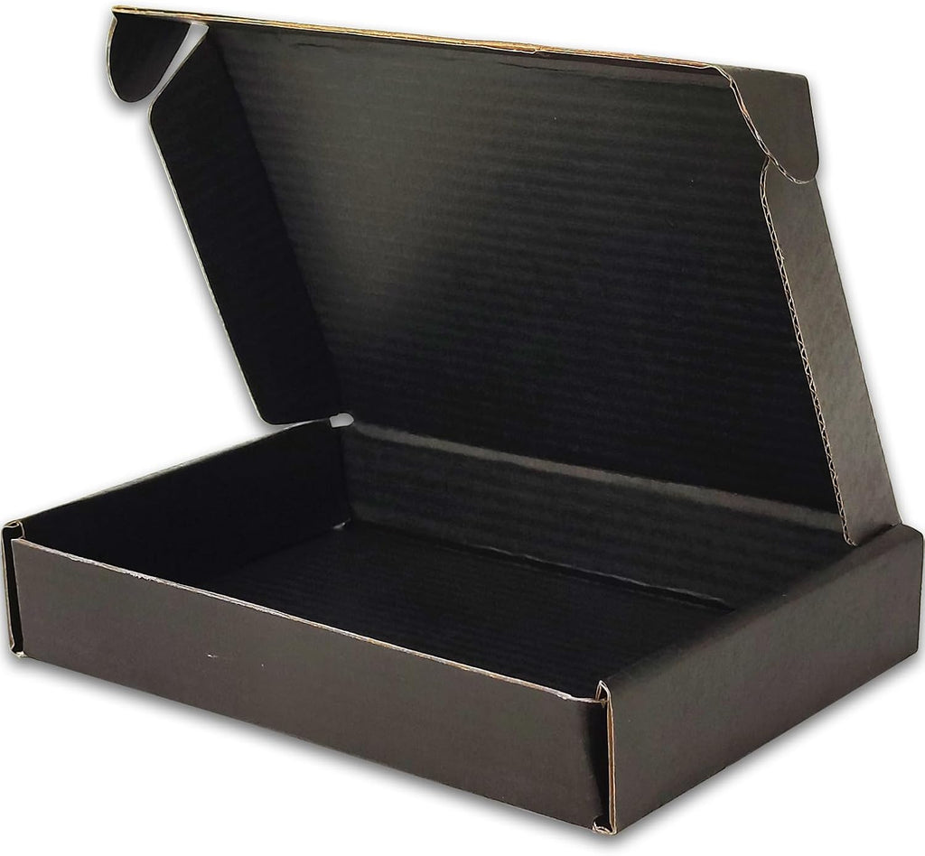 6x4x1 Shipping Boxes Set of 50, Black Mailer Corrugated Cardboard Box