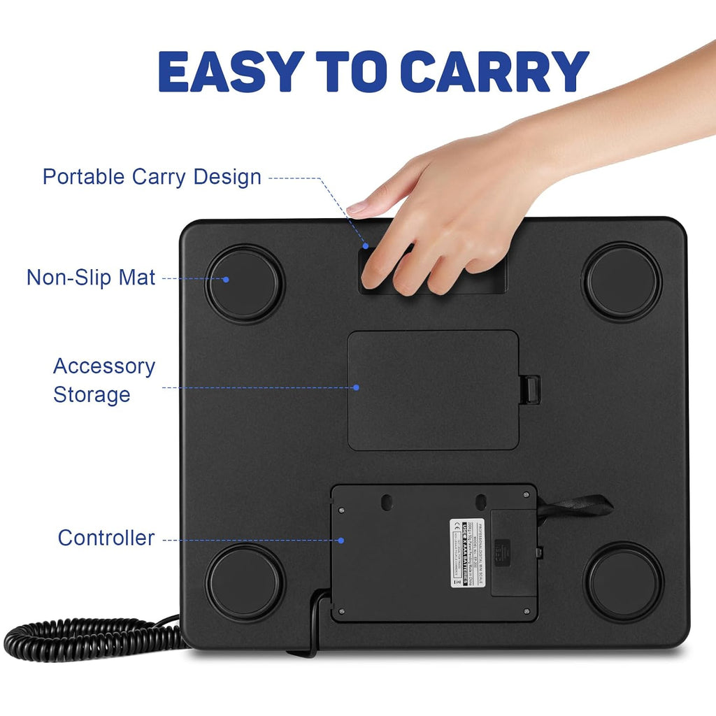 Shipping Scale 440lb x 10g Accuracy, Postal Scale with Hold/Tare, Digital Shipping Scale for Packages Small Business