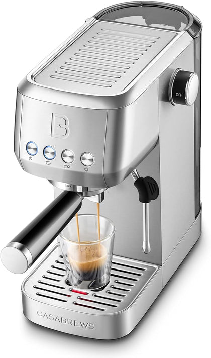 3700 Essential Stainless Steel Espresso Machine with Steam Wand | 20-Bar Italian Pump, Powerful Steam Wand, 43.9oz