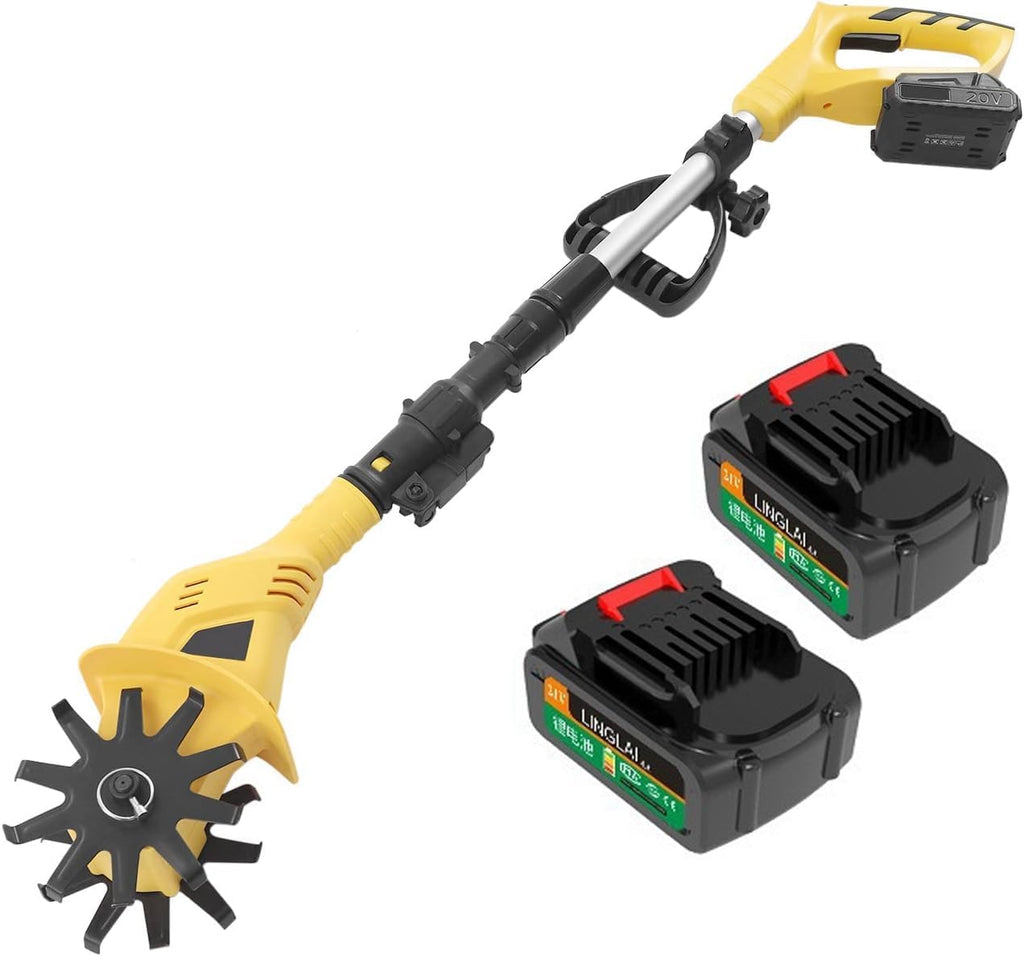 Cordless Electric Garden Tiller Cultivator, Lightweight Rototiller for Gardening,7.8-Inch Tilling Width,5-Inch Depth