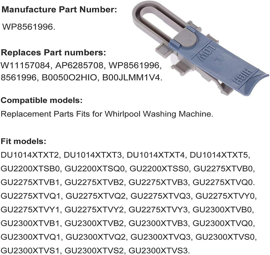 WP8561996 Dishwasher Upper Rack Wheel Adjuster, 2 PCS Replacement for Whirlpool, Maytag, KitchenAid, Magic Chef Dishwashers Top Rack Parts, Compatible with W10889280 B0050O2HIO B00JLMM1V4, ABS Plastic