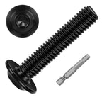 M8 x 40mm Flange Button Head Socket Cap Screws, Black Finish, 20 PCS