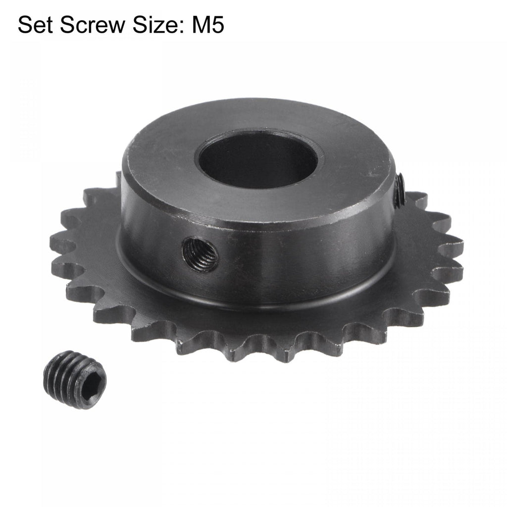uxcell 25 Tooth Roller Sprocket B Type #25 Chain Single Strand 15mm Bore