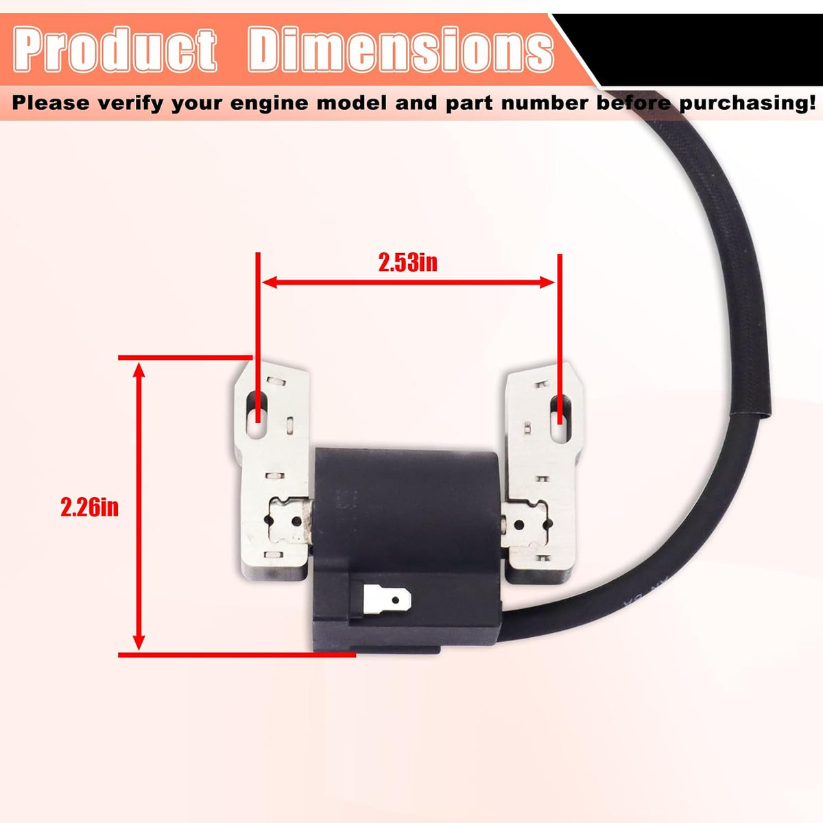2 Pack Ignition Coil for John Deere L111, L118, L120, L2548, LA120, LA130, LA135, LA140, LA145, LA150, LA155, LA165, LA175 100 Series Lawn Tractors with Spark Plug